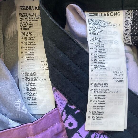 Billabong NWT 2 HTF Pairs Sundays Biggy Pop + Poster Lo Tides 18 Boardshort 38 - Picture 7 of 11